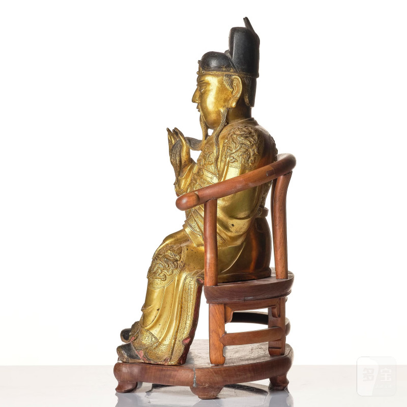 A large well cast figure of Guandi, - 图3